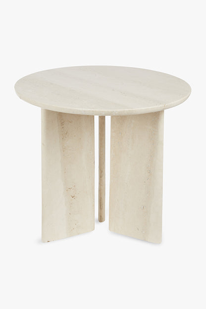 Jade Side Table fra Studio Femme Home – Poleret travertin