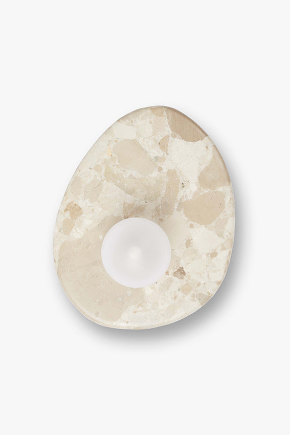 Nina Wall Lamp fra Studio Femme Home – Kunis Brescia-marmor, opalglas og metal