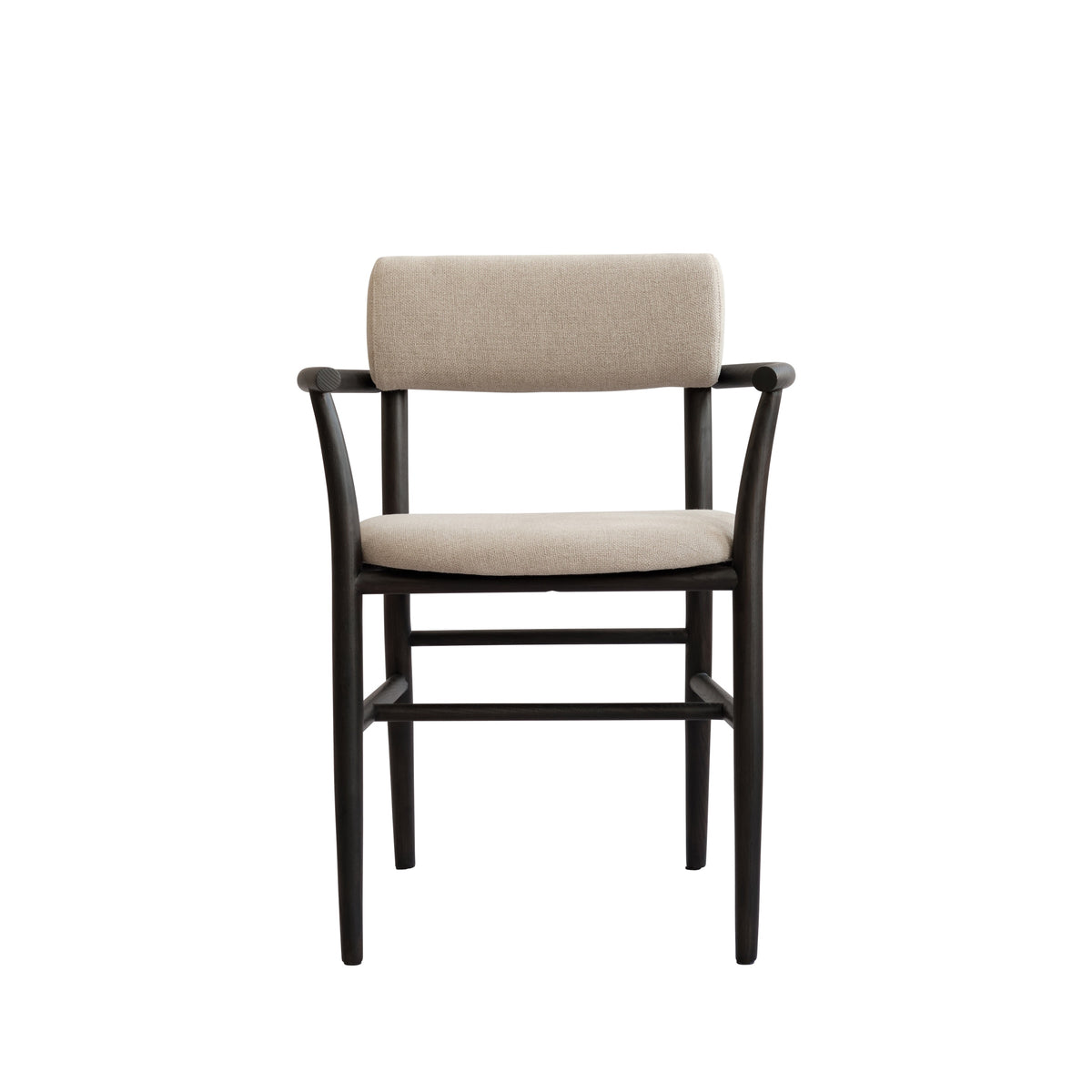 Nama Dining Chair Armrest – Coffee Black Oak / Linen fra 101 Copenhagen