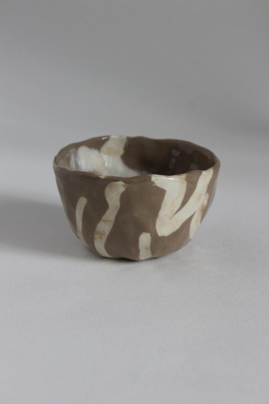 Bred kop – Brun / hvid — NIWA Ceramics