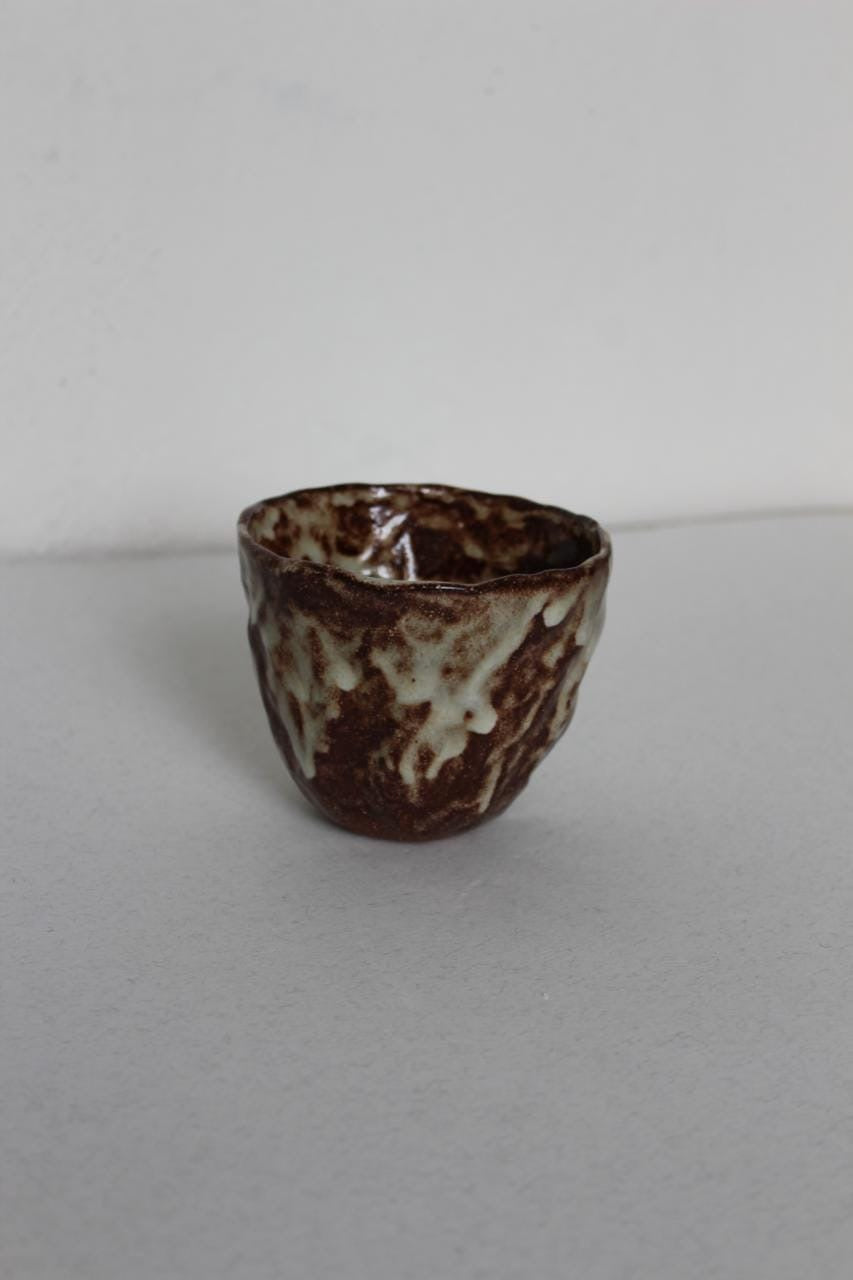 Kop 300 ml – Brun / hvid — NIWA Ceramics
