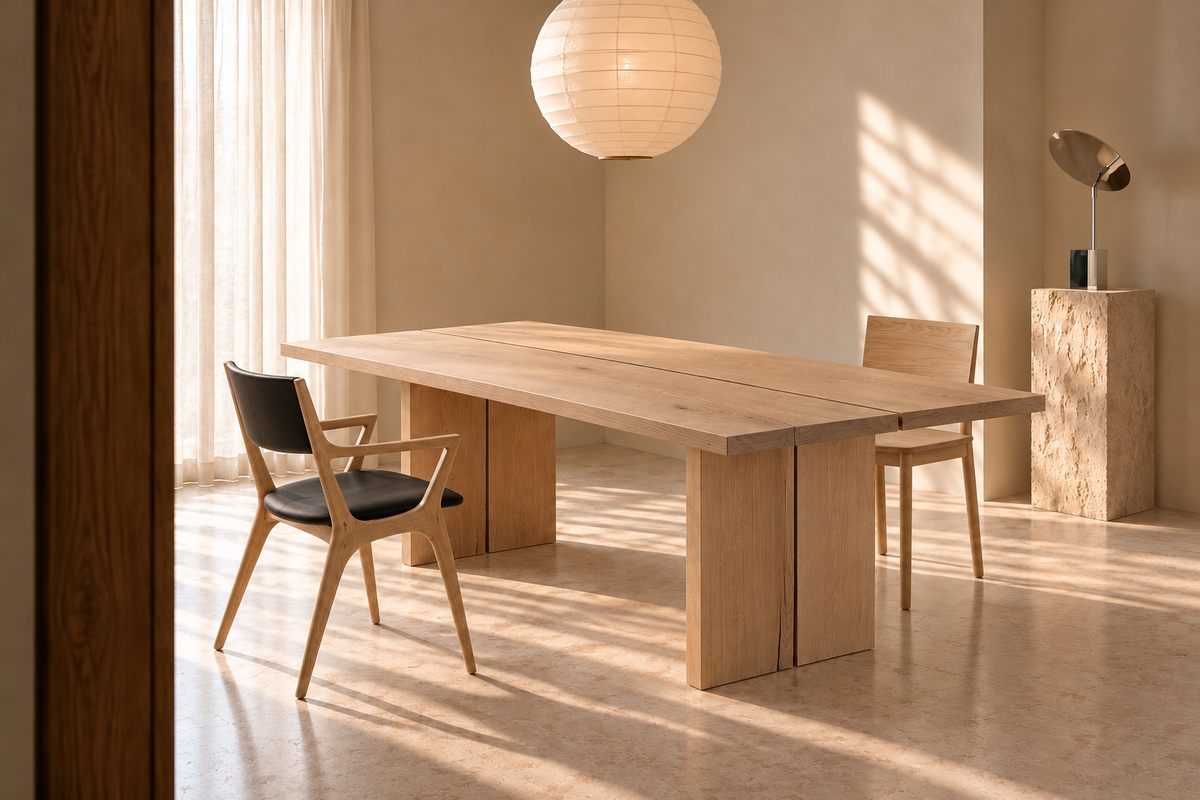 RUSKJAER FORM 01 i eg — inspiration til dit eget bord